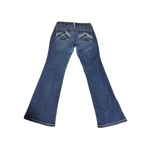 Ariat Bootcut Jeans Womens Size 1 Dark Wash Embellished Pockets Denim